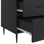 Armadio da Notte Nero 43 x 41 x 66,5 cm Legno ingegnerizzato