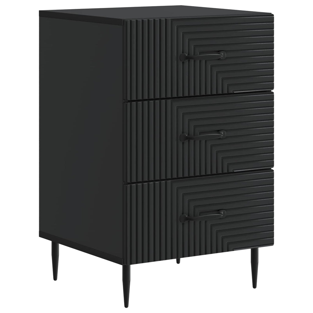 Armadio da Notte Nero 43 x 41 x 66,5 cm Legno ingegnerizzato