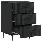 Armadio da Notte Nero 43 x 41 x 66,5 cm Legno ingegnerizzato