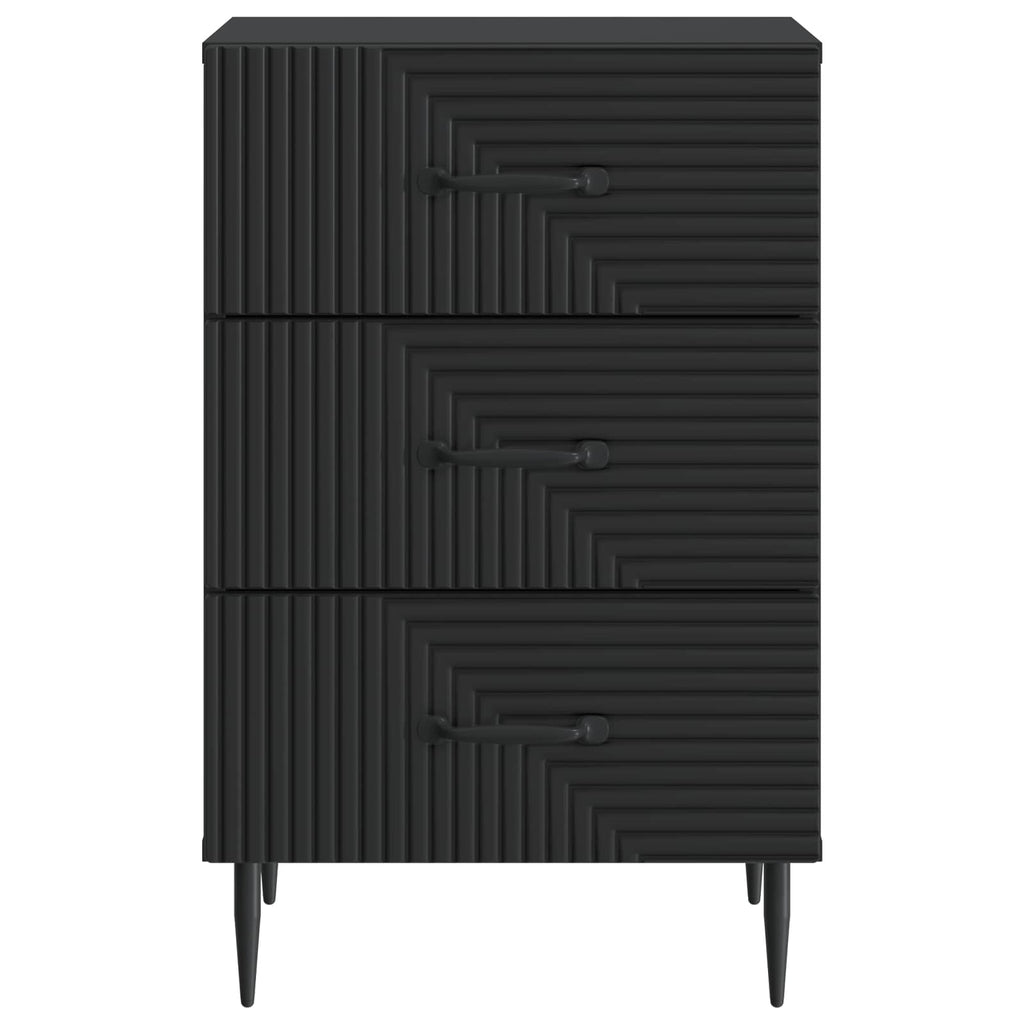 Armadio da Notte Nero 43 x 41 x 66,5 cm Legno ingegnerizzato