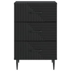Armadio da Notte Nero 43 x 41 x 66,5 cm Legno ingegnerizzato