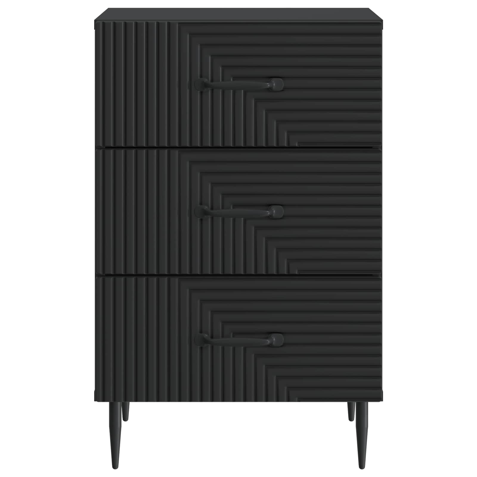 Armadio da Notte Nero 43 x 41 x 66,5 cm Legno ingegnerizzato