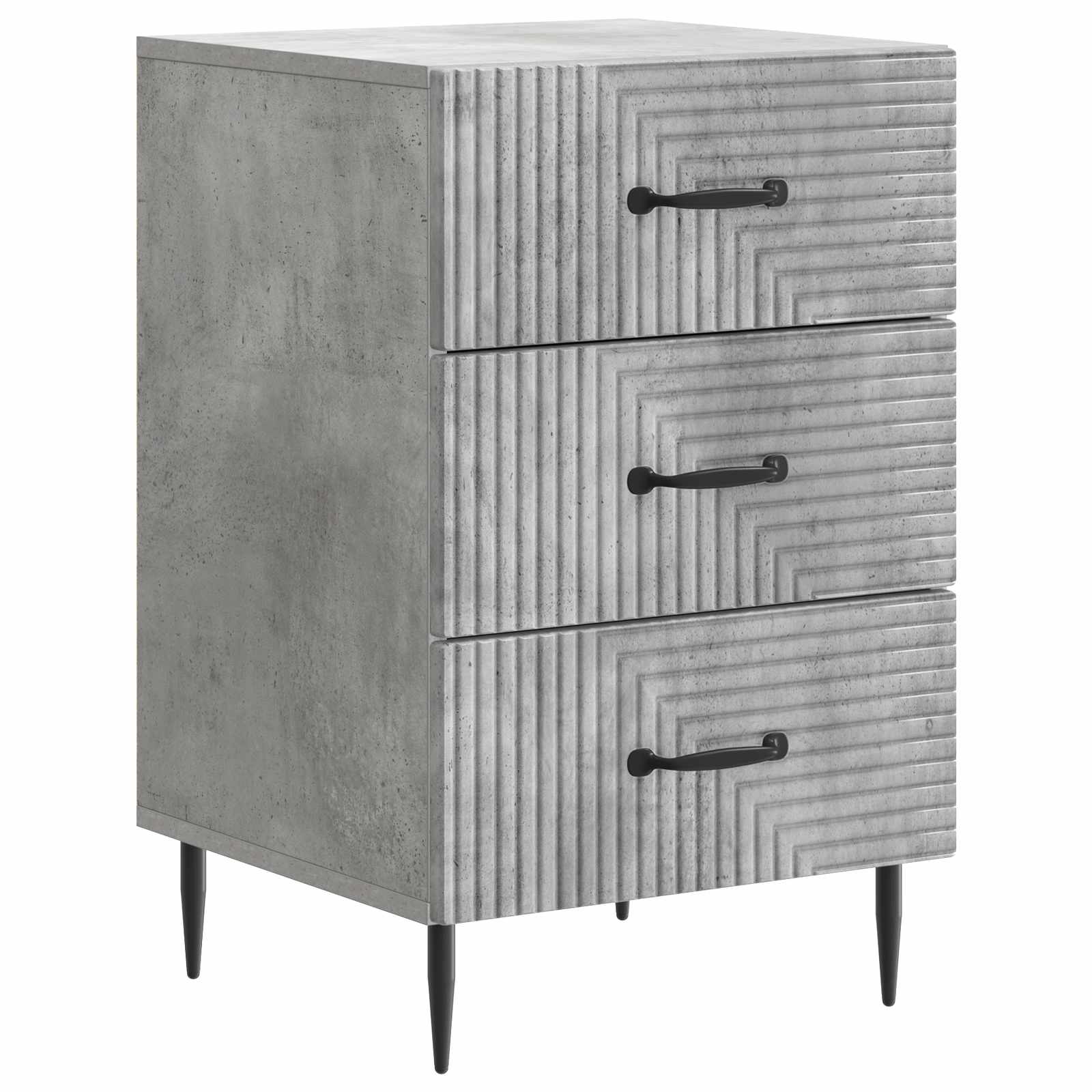 Armadio da Notte con cassetto Grigio Cemento 43 x 41 x 66,5 cm