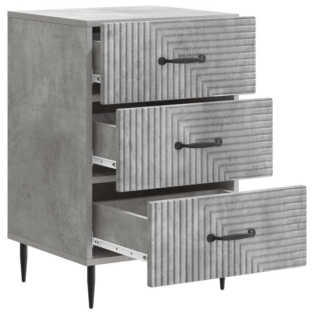 Armadio da Notte con cassetto Grigio Cemento 43 x 41 x 66,5 cm