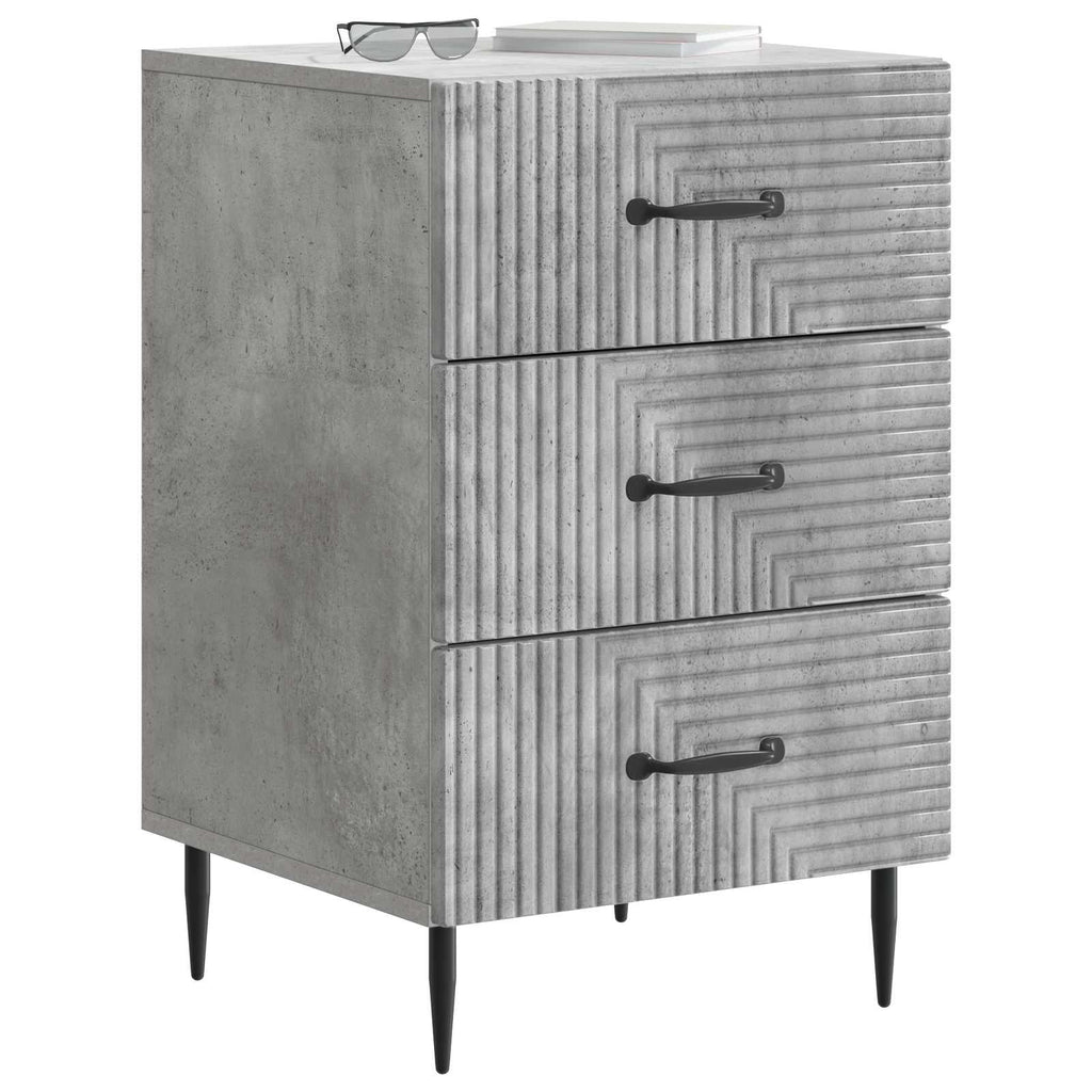 Armadio da Notte con cassetto Grigio Cemento 43 x 41 x 66,5 cm