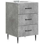 Armadio da Notte con cassetto Grigio Cemento 43 x 41 x 66,5 cm