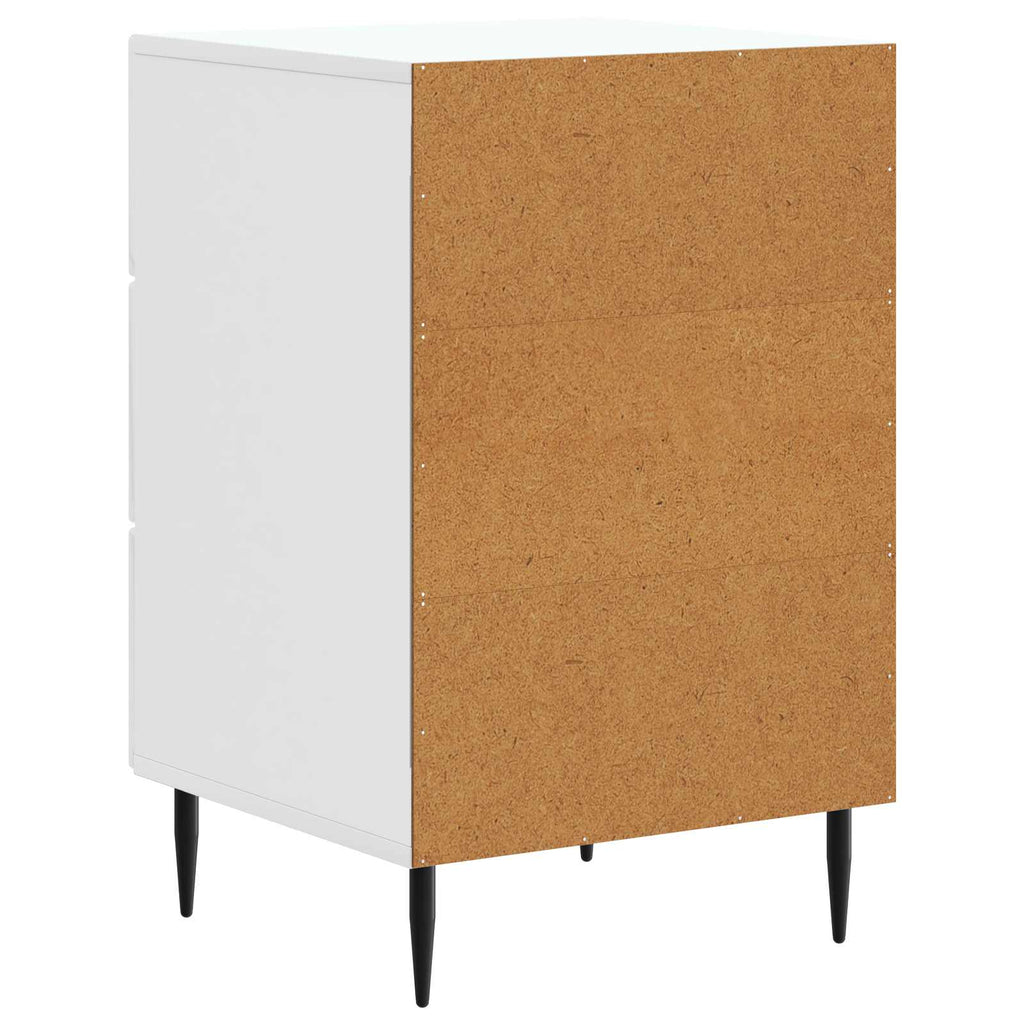 Armadio da Notte con cassetto Bianco Lucido 43 x 41 x 66,5 cm