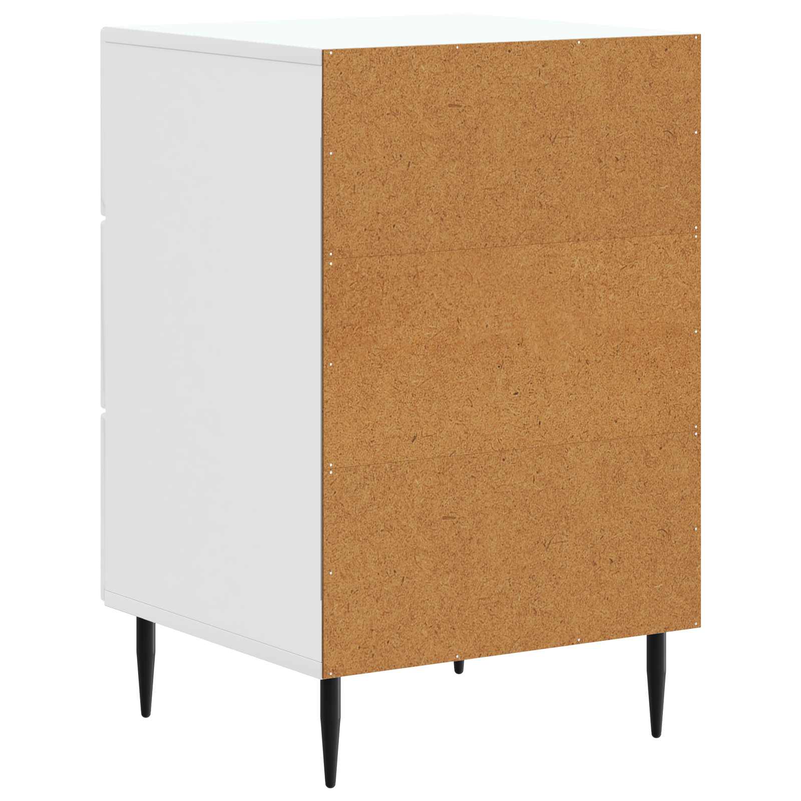 Armadio da Notte con cassetto Bianco Lucido 43 x 41 x 66,5 cm