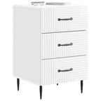 Armadio da Notte con cassetto Bianco Lucido 43 x 41 x 66,5 cm