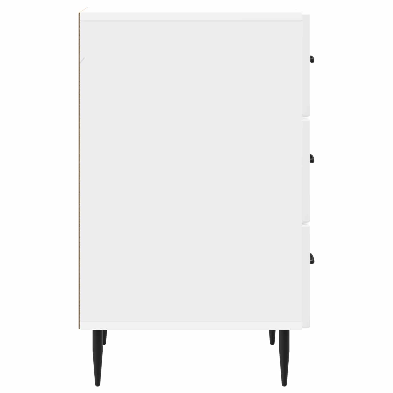 Armadio da Notte con cassetto Bianco Lucido 43 x 41 x 66,5 cm