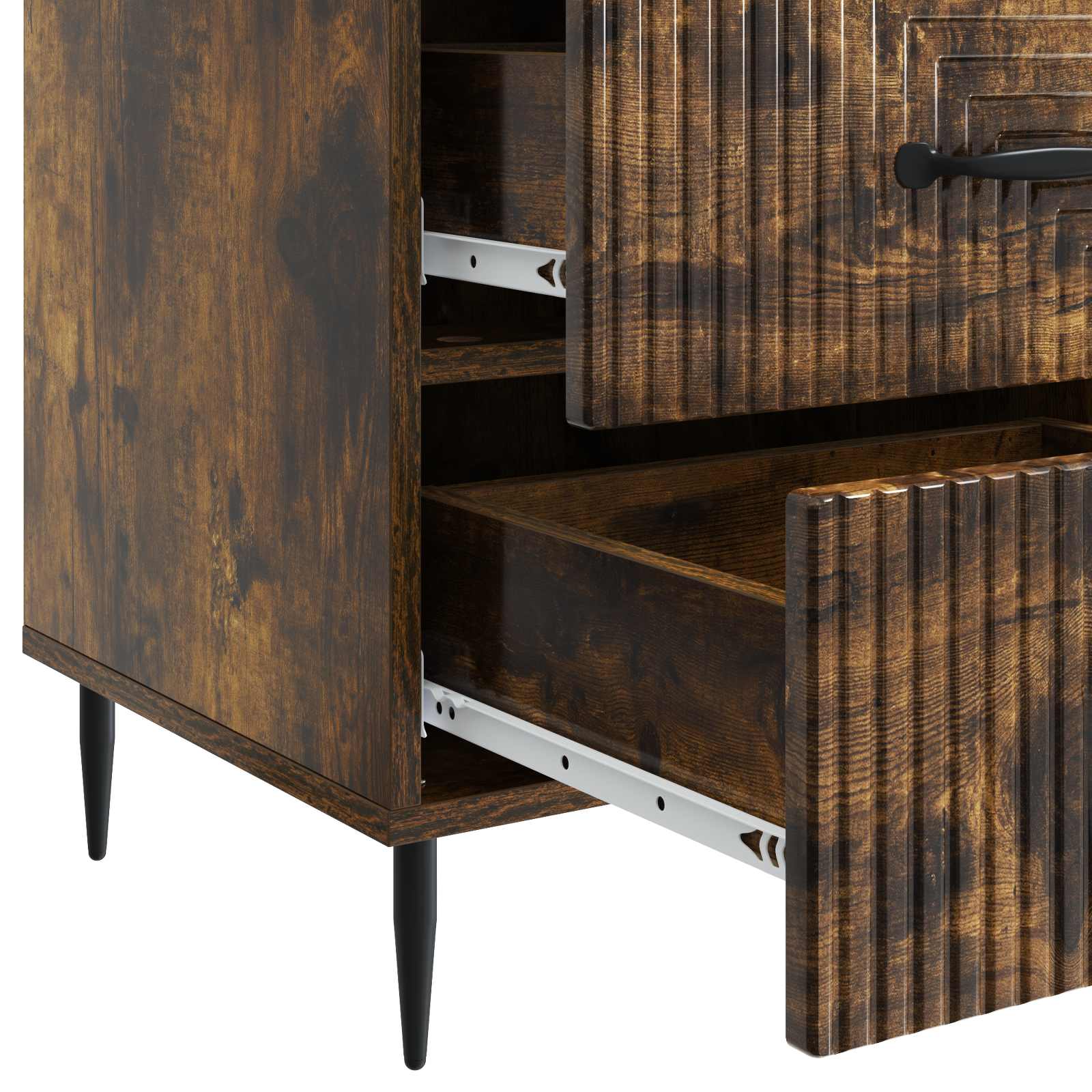 Armadio da Notte con cassetto Rovere Fumo 43 x 41 x 66,5 cm