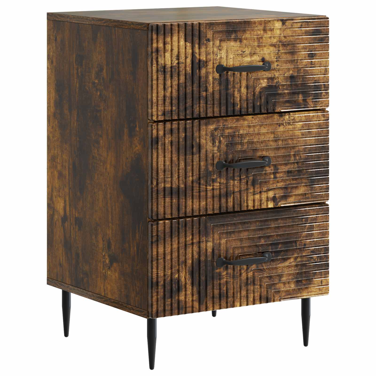 Armadio da Notte con cassetto Rovere Fumo 43 x 41 x 66,5 cm
