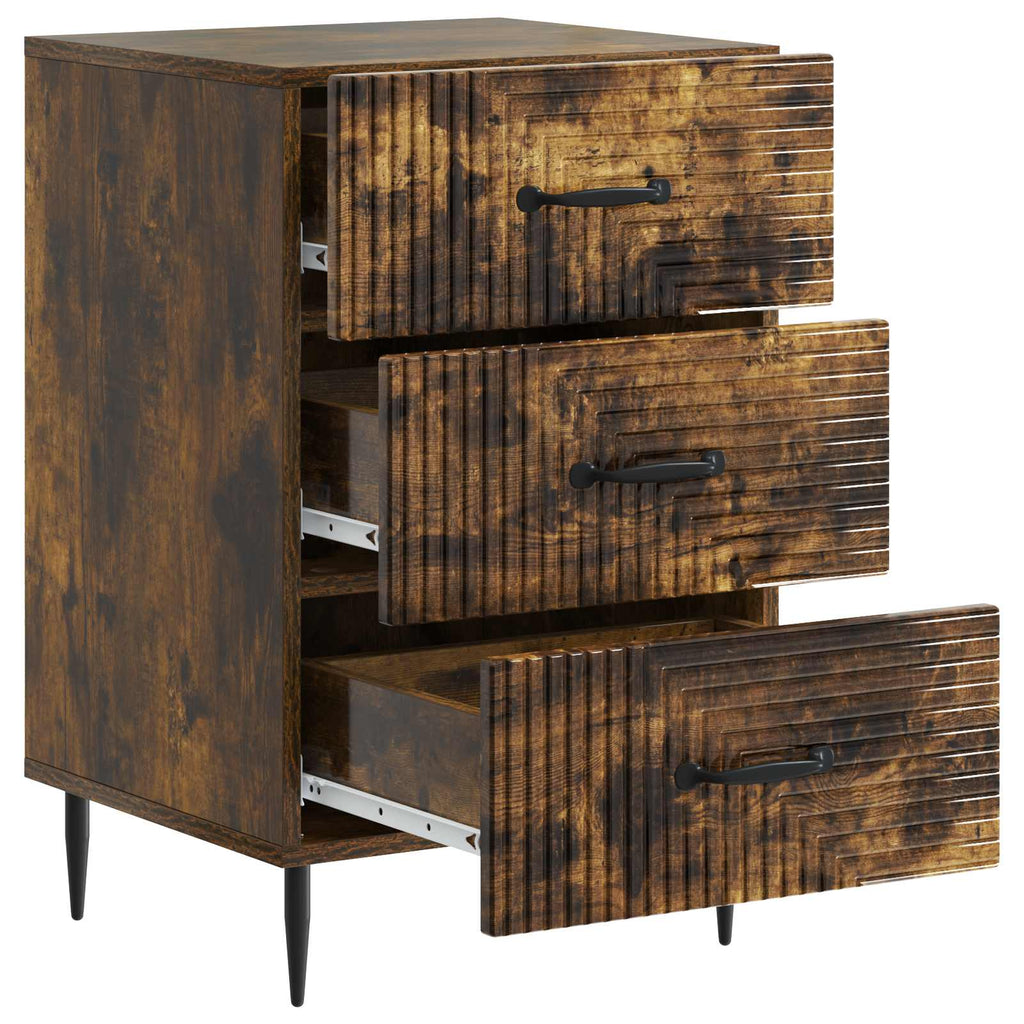 Armadio da Notte con cassetto Rovere Fumo 43 x 41 x 66,5 cm
