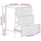 Armadio da Notte con cassetto Rovere Fumo 43 x 41 x 66,5 cm