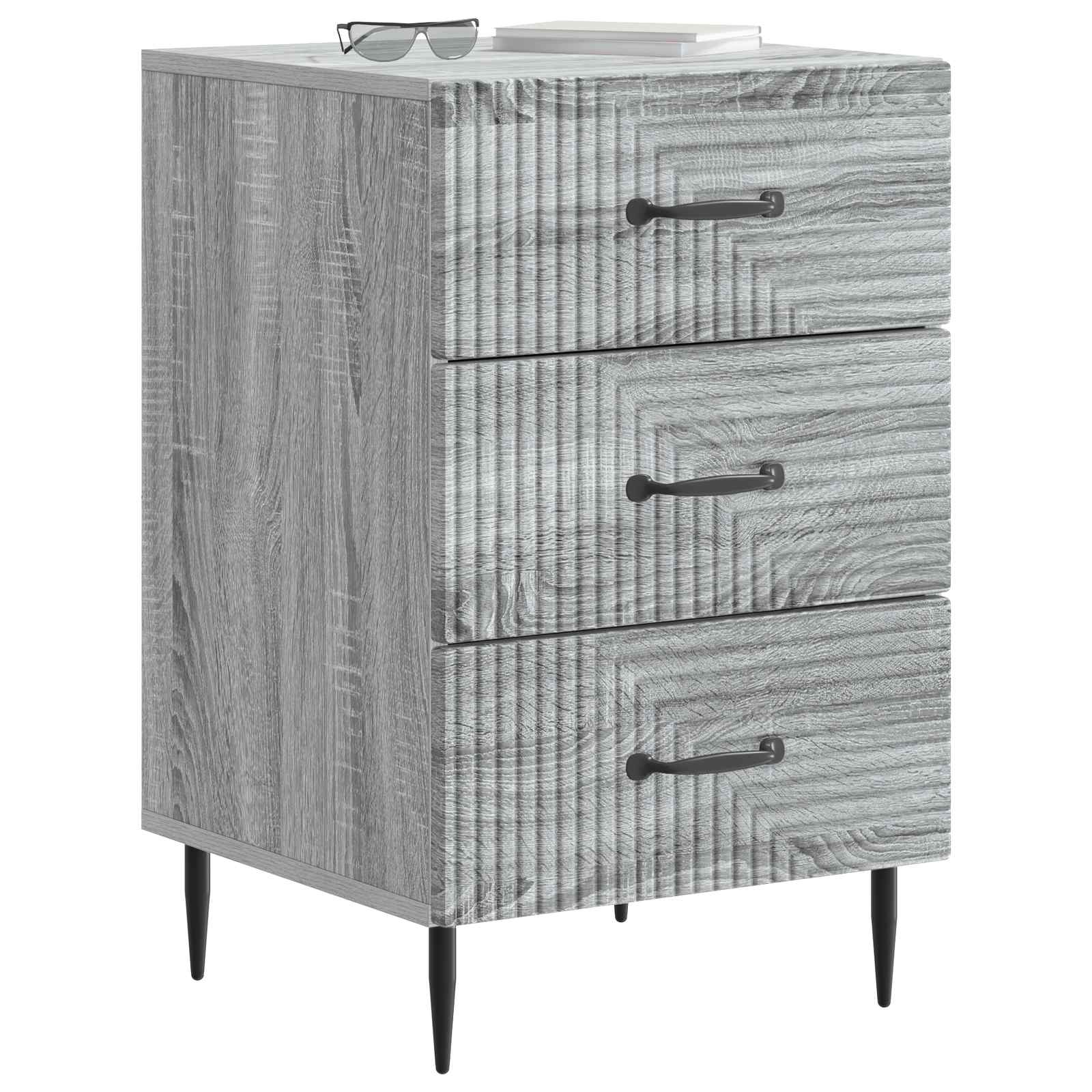 Armadio da Notte con cassetto Grigio Sonoma 43 x 41 x 66,5 cm