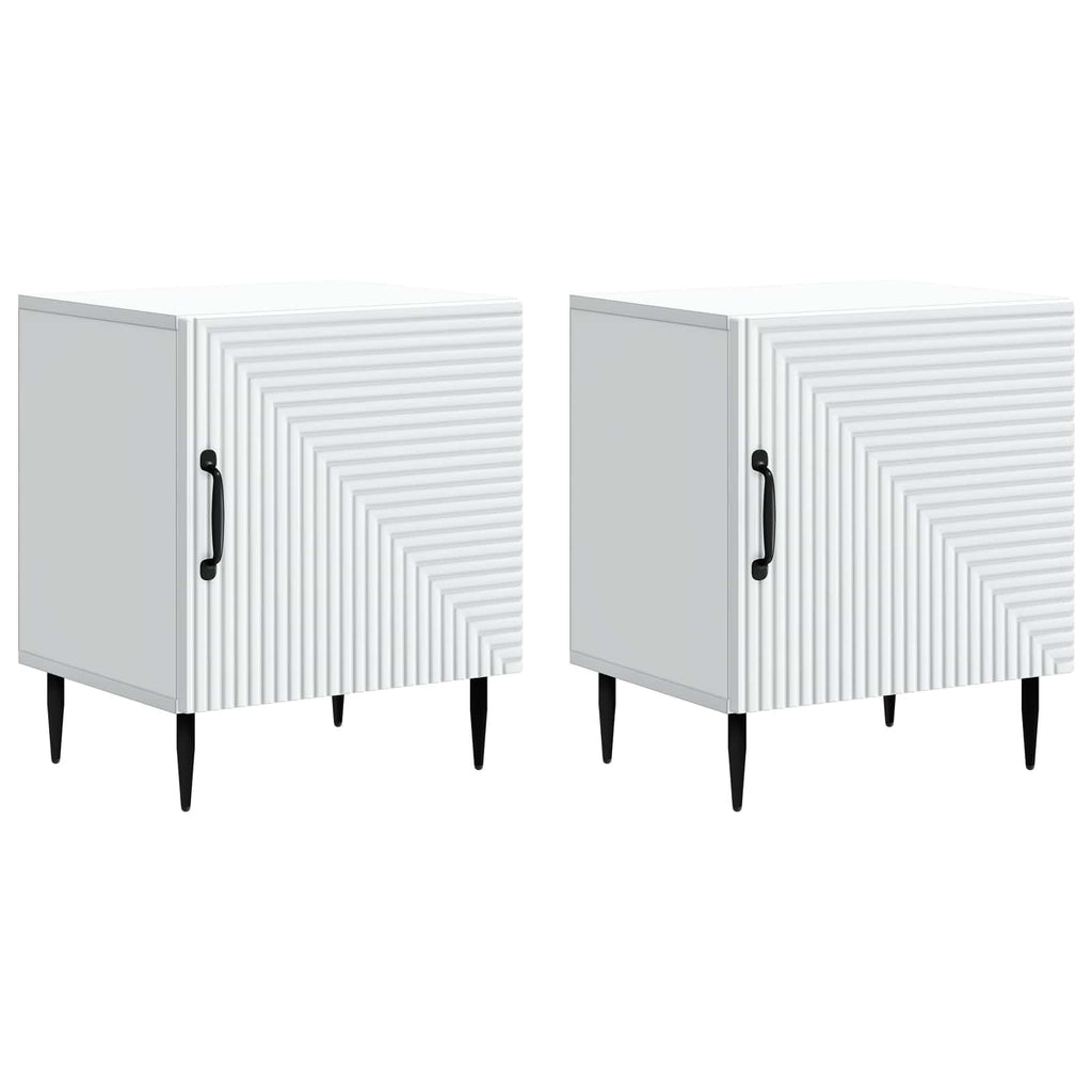 Armadio da Notte 2 pcs Bianco 43 x 34,5 x 50 cm