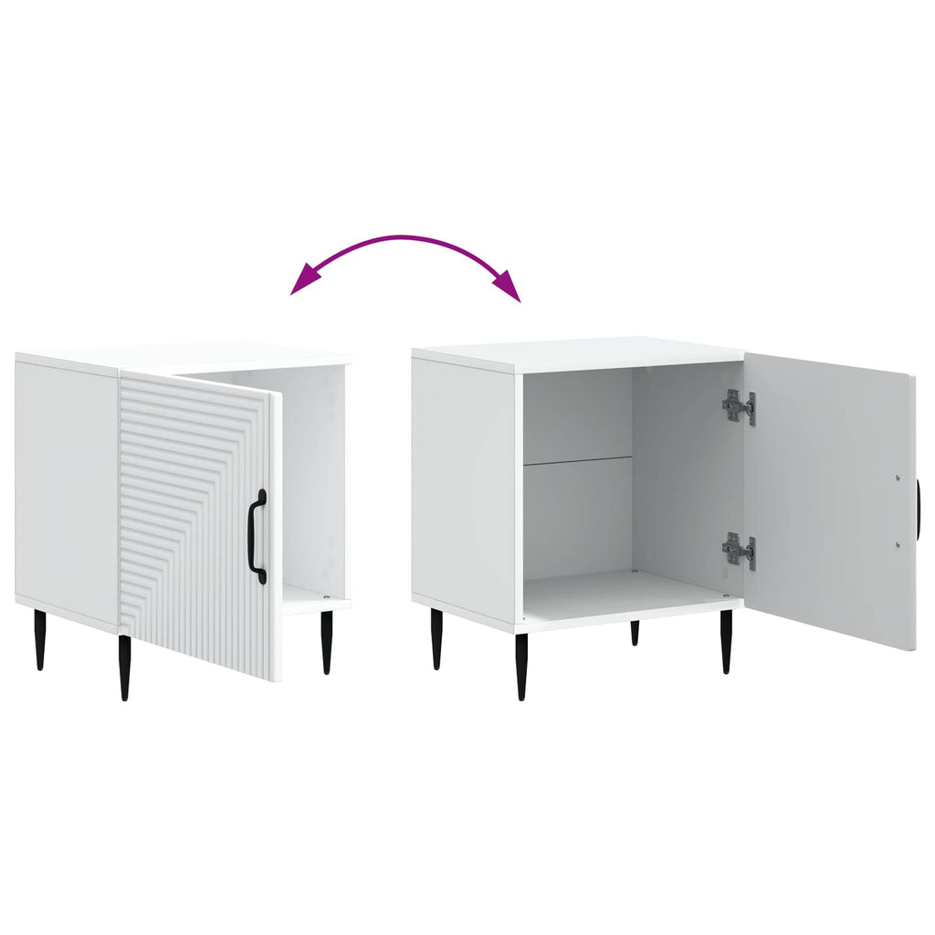 Armadio da Notte 2 pcs Bianco 43 x 34,5 x 50 cm