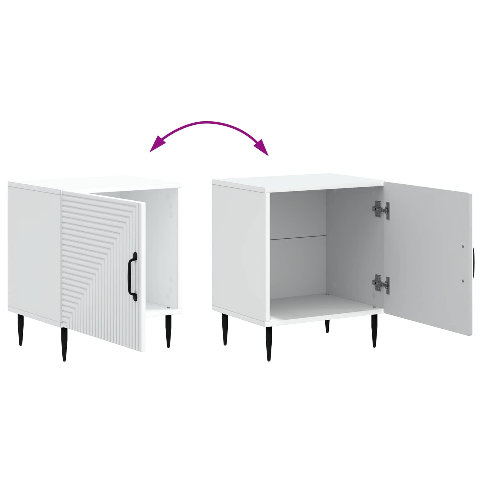 Armadio da Notte 2 pcs Bianco 43 x 34,5 x 50 cm