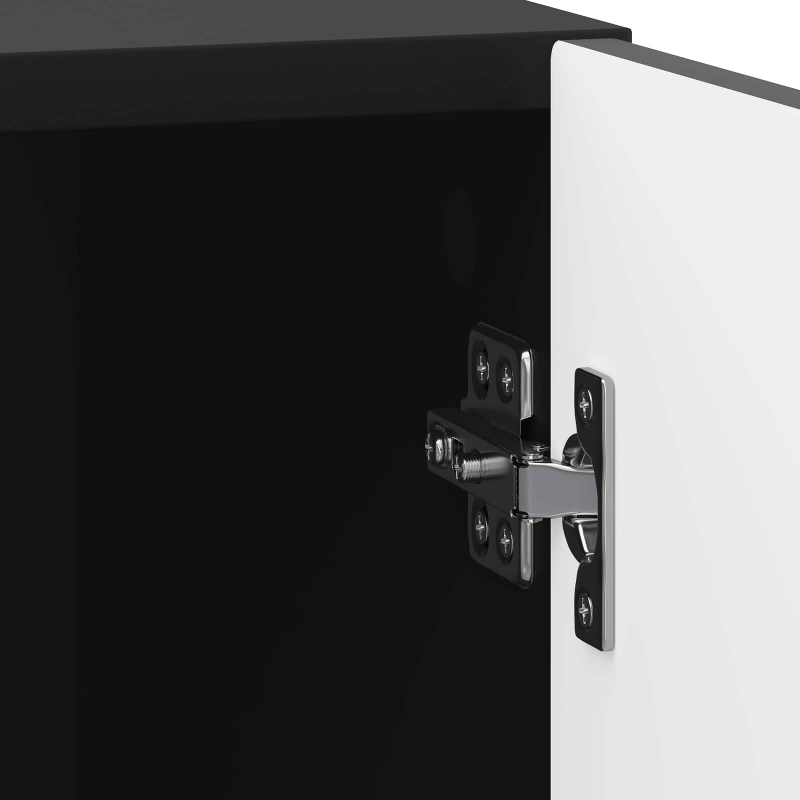 Armadio da Notte Nero 43 x 34,5 x 50 cm Legno ingegnerizzato