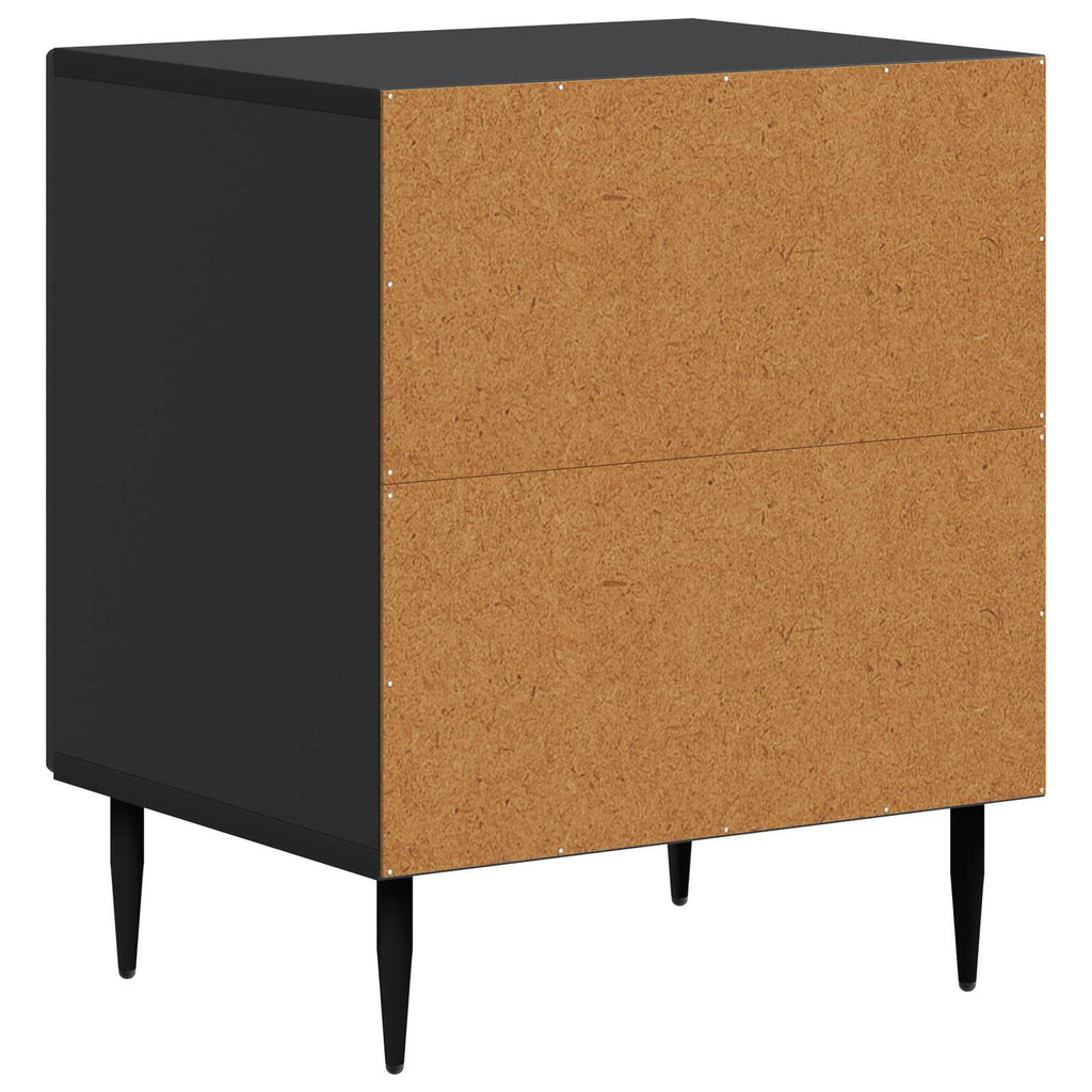 Armadio da Notte Nero 43 x 34,5 x 50 cm Legno ingegnerizzato