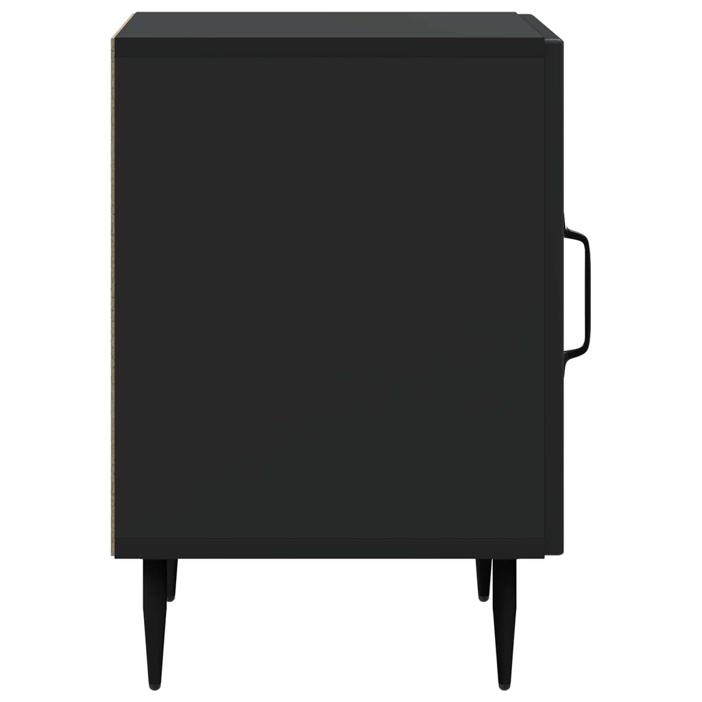 Armadio da Notte Nero 43 x 34,5 x 50 cm Legno ingegnerizzato