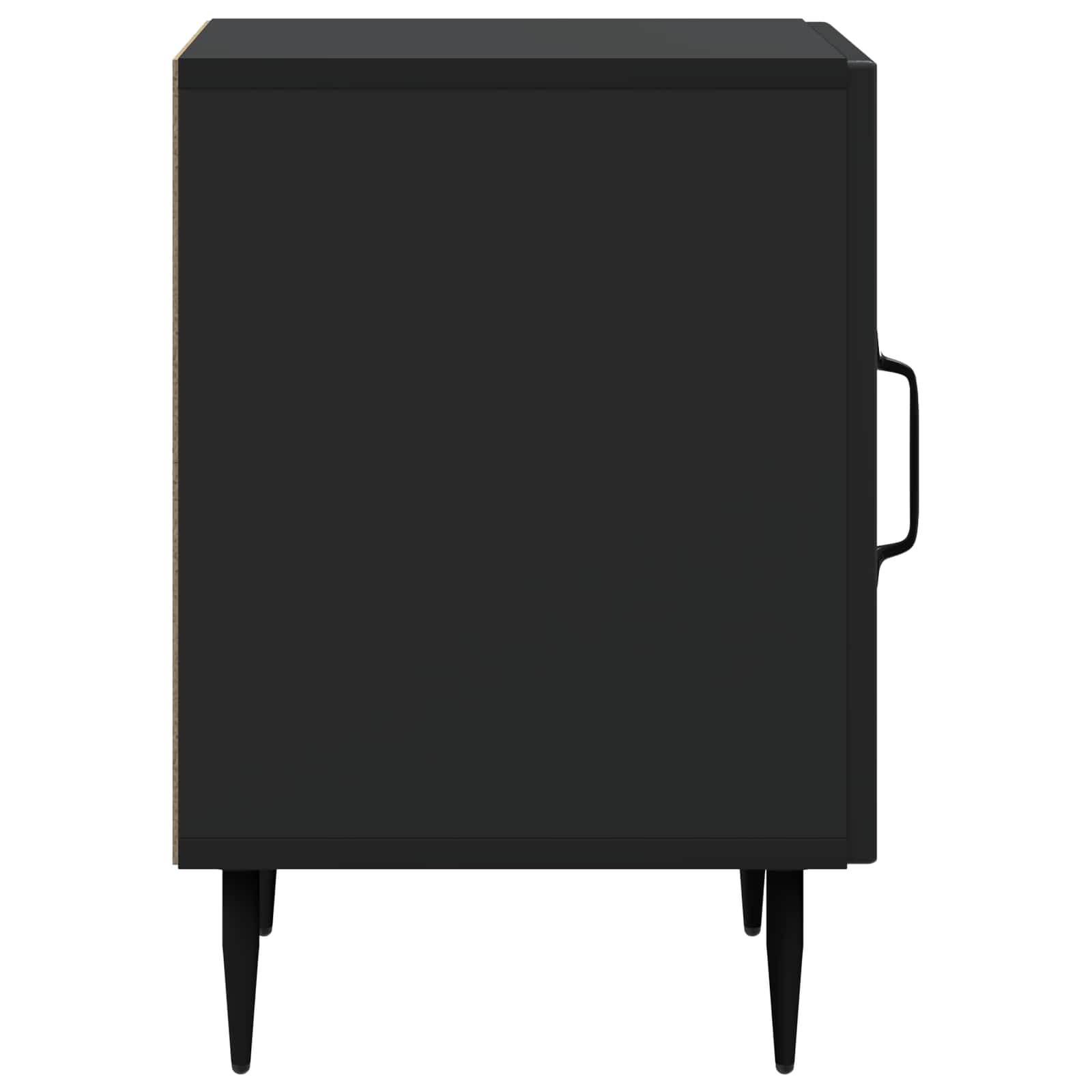 Armadio da Notte Nero 43 x 34,5 x 50 cm Legno ingegnerizzato