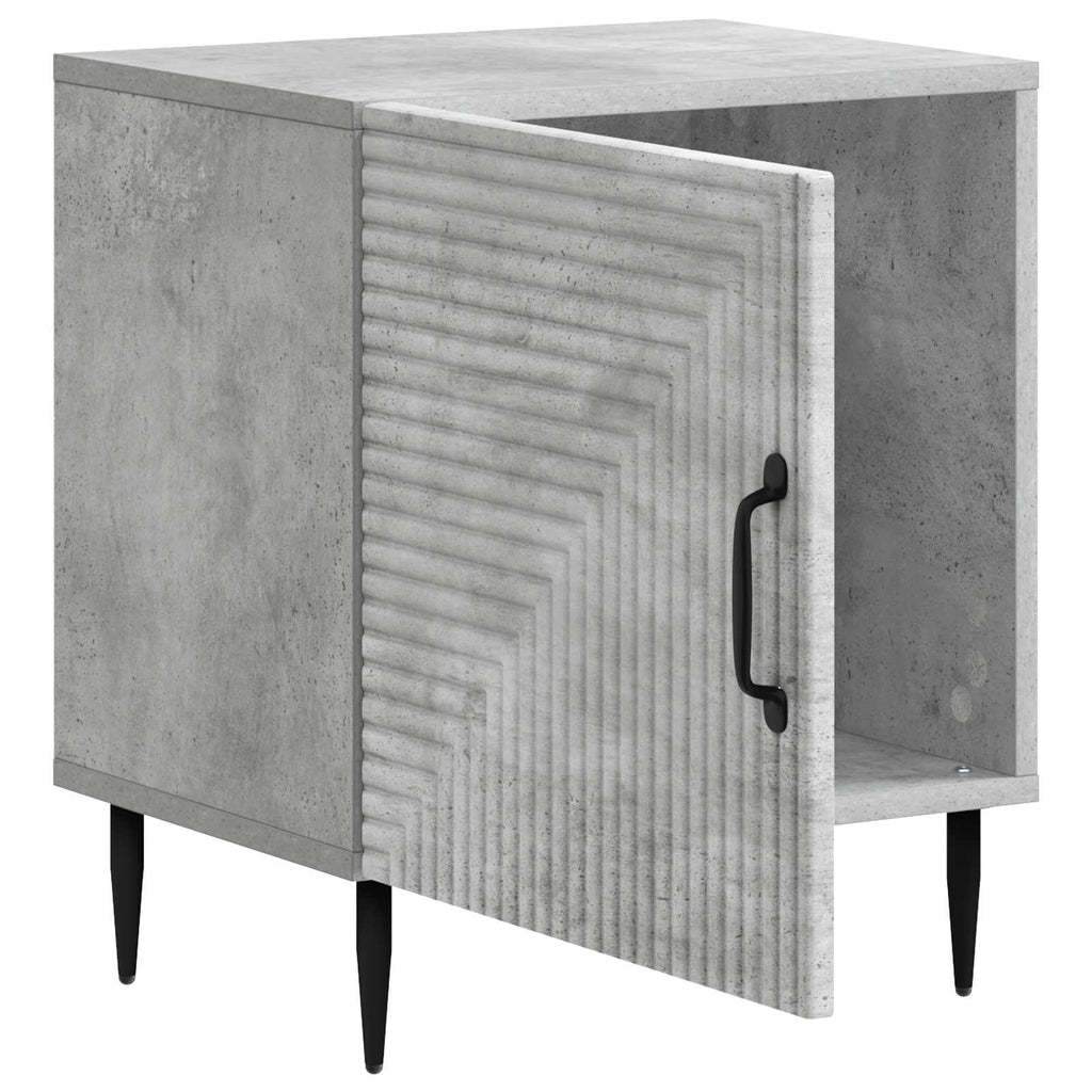 Armadio da Notte Grigio Cemento 43 x 34,5 x 50 cm