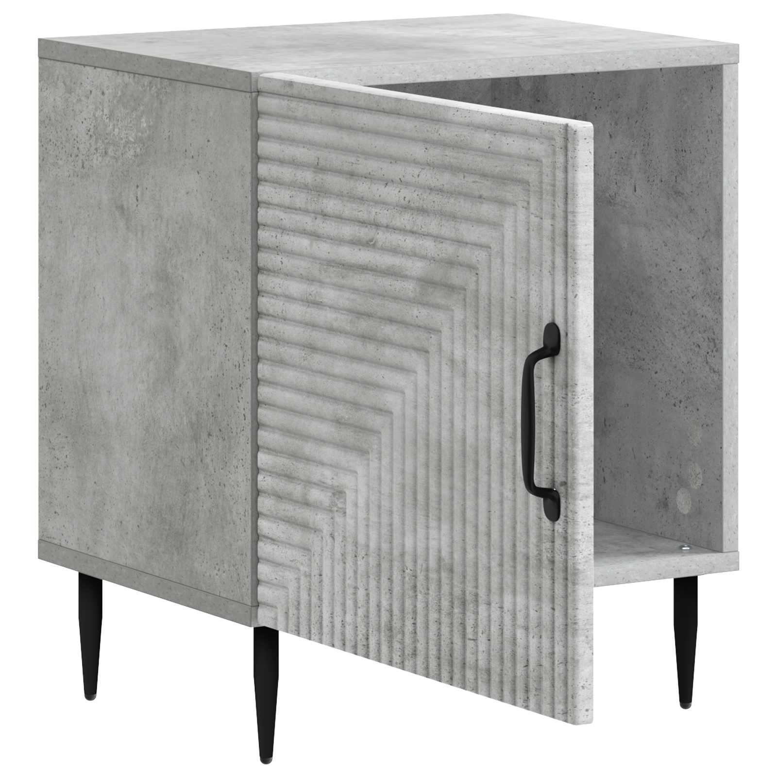 Armadio da Notte Grigio Cemento 43 x 34,5 x 50 cm