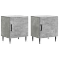 Armadio da Notte 2 pcs Grigio Cemento 43 x 34,5 x 50 cm