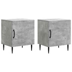 Armadio da Notte 2 pcs Grigio Cemento 43 x 34,5 x 50 cm
