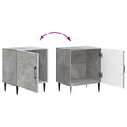 Armadio da Notte 2 pcs Grigio Cemento 43 x 34,5 x 50 cm