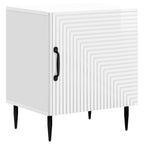 Armadio da Notte 2 pcs Bianco Lucido 43 x 34,5 x 50 cm