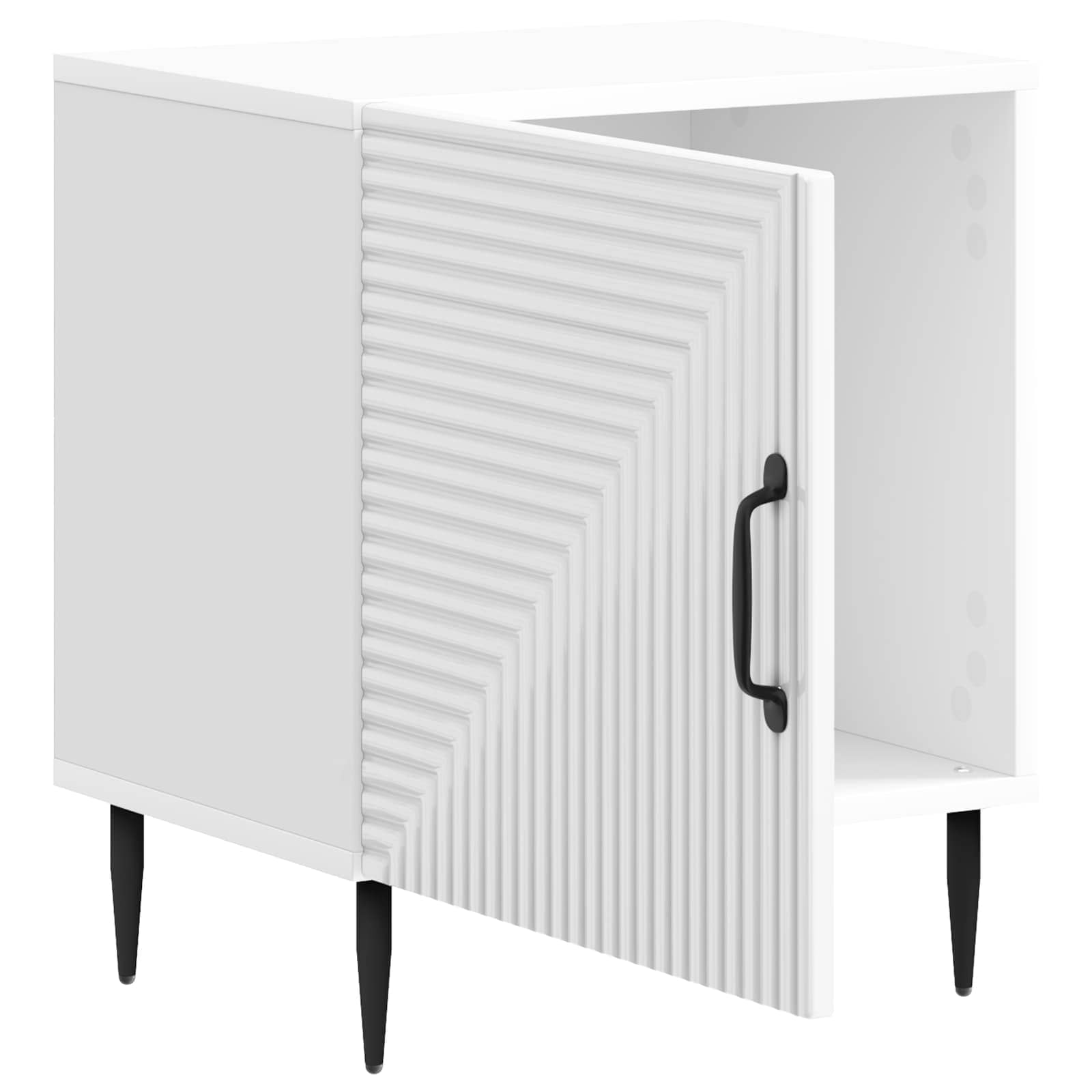 Armadio da Notte 2 pcs Bianco Lucido 43 x 34,5 x 50 cm