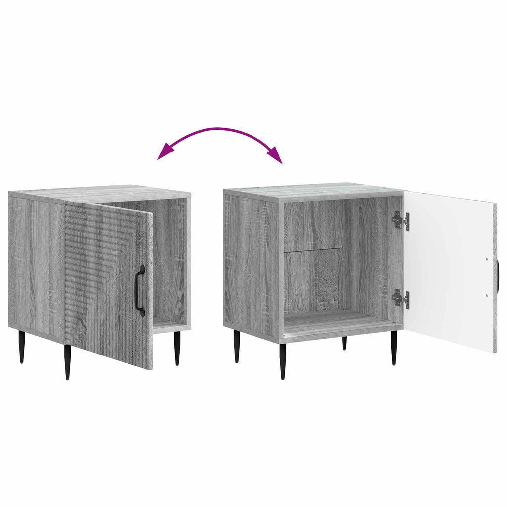 Armadio da Notte 2 pcs Grigio Sonoma 43 x 34,5 x 50 cm
