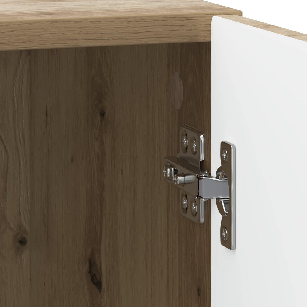 Armadio da Notte 2 pcs Rovere Artigianale 43 x 34,5 x 50 cm