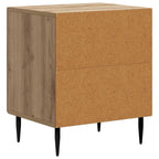 Armadio da Notte 2 pcs Rovere Artigianale 43 x 34,5 x 50 cm