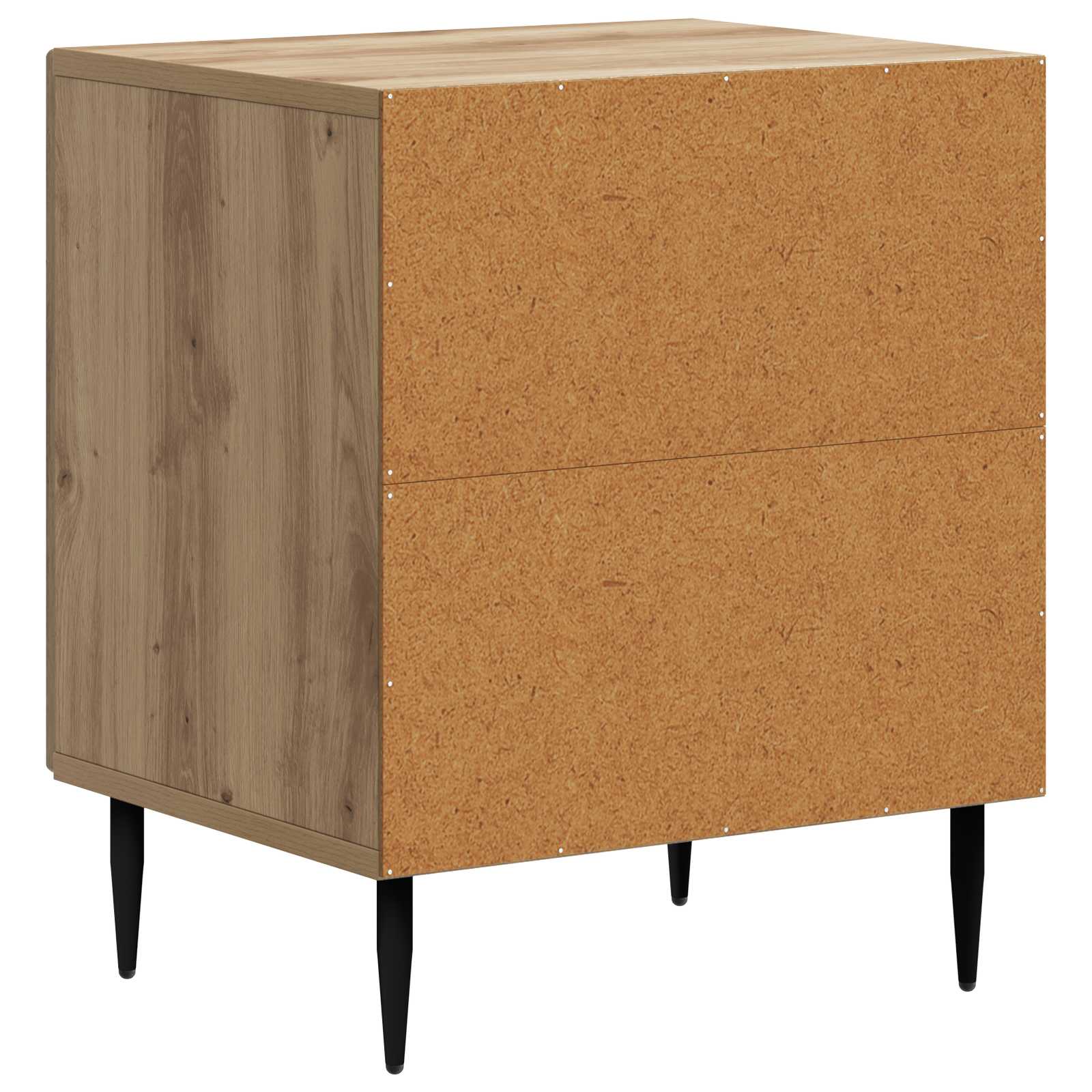 Armadio da Notte 2 pcs Rovere Artigianale 43 x 34,5 x 50 cm