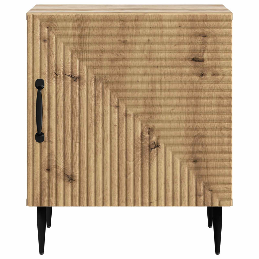 Armadio da Notte 2 pcs Rovere Artigianale 43 x 34,5 x 50 cm