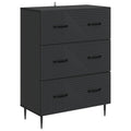 Mobile con Cassetti Nero 66 x 34,5 x 89,5 cm