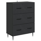 Mobile con Cassetti Nero 66 x 34,5 x 89,5 cm