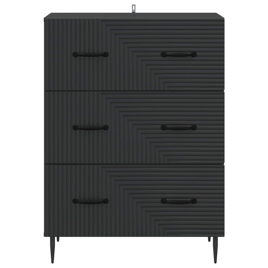 Mobile con Cassetti Nero 66 x 34,5 x 89,5 cm