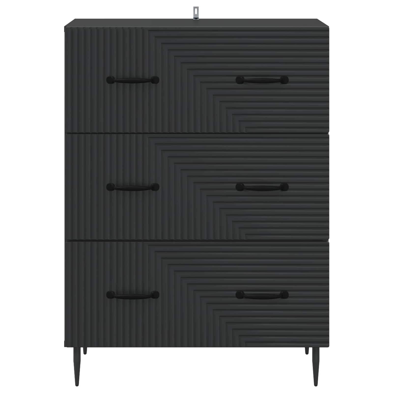 Mobile con Cassetti Nero 66 x 34,5 x 89,5 cm