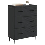 Mobile con Cassetti Nero 66 x 34,5 x 89,5 cm