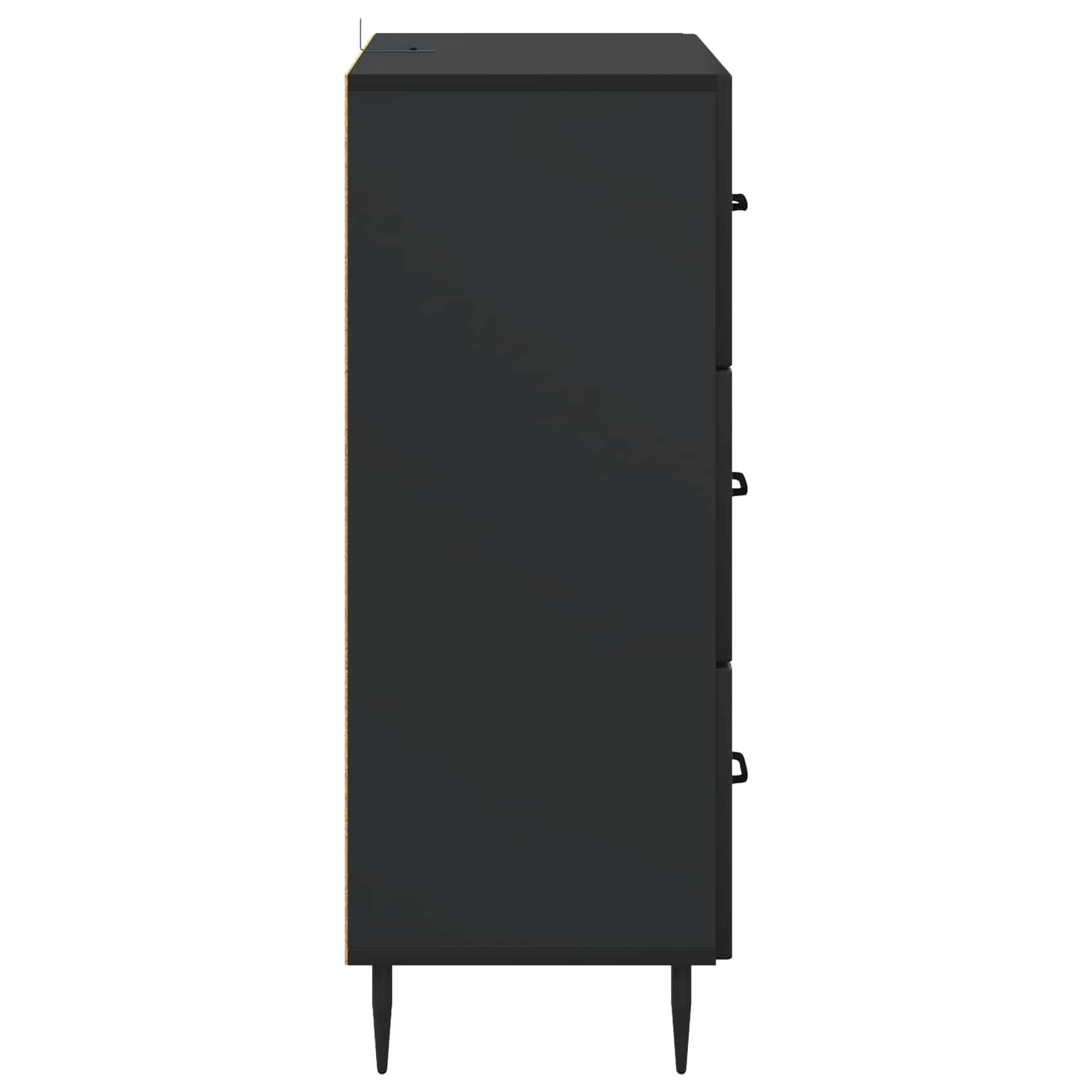 Mobile con Cassetti Nero 66 x 34,5 x 89,5 cm