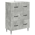 Mobile con Cassetti Grigio Cemento 66 x 34,5 x 89,5 cm
