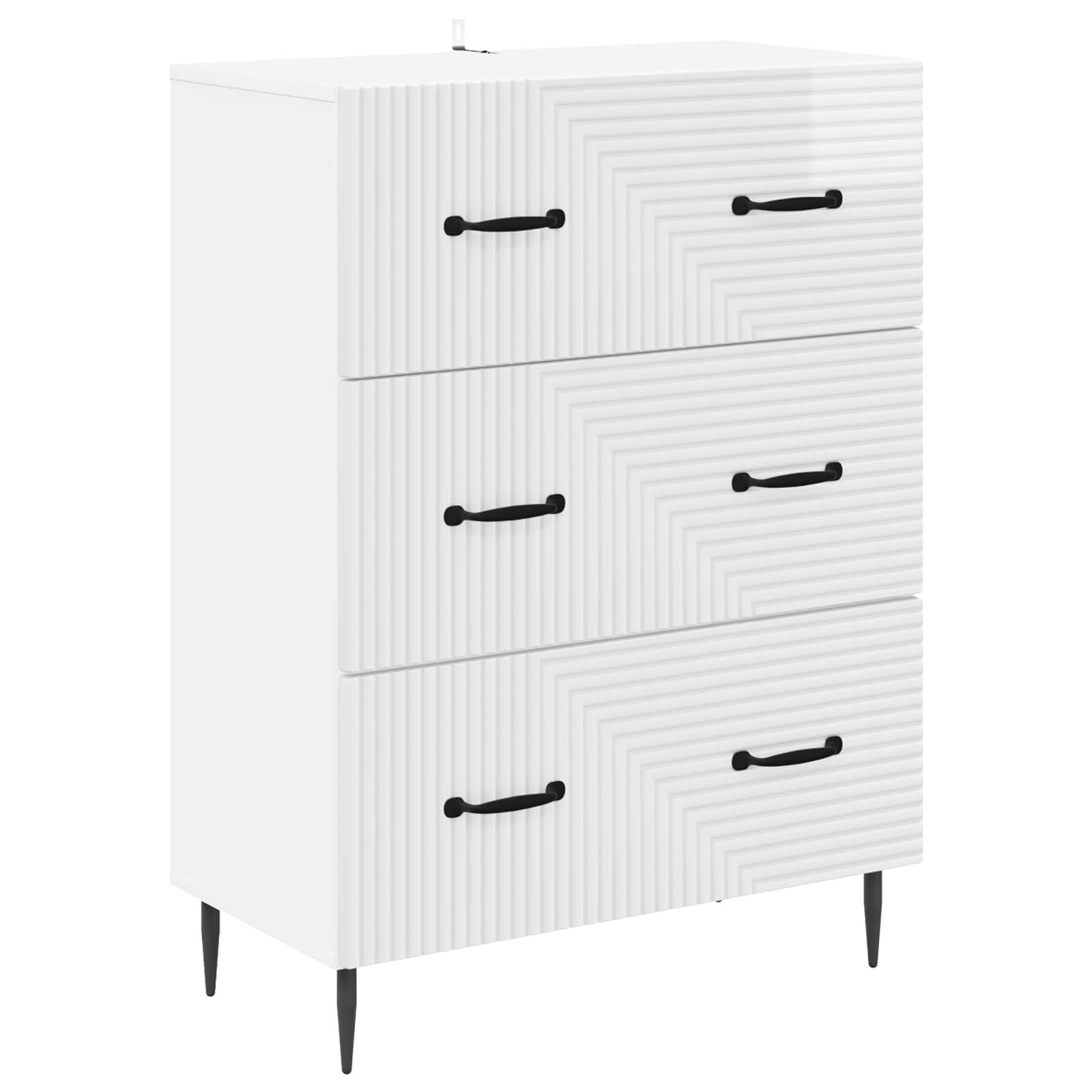 Mobile con Cassetti Bianco Lucido 66 x 34,5 x 89,5 cm