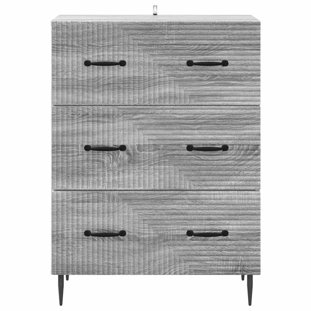Mobile con Cassetti Sonoma grigio 66 x 34,5 x 89,5 cm