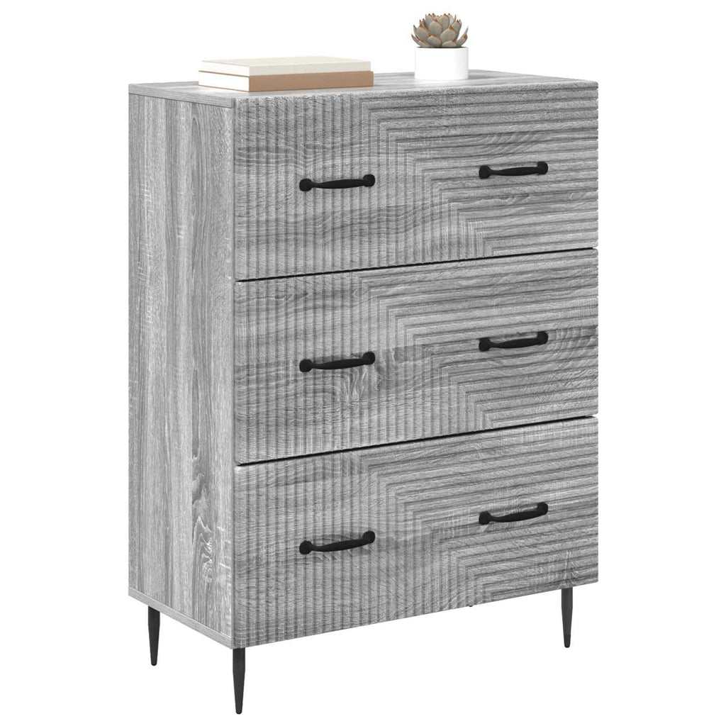 Mobile con Cassetti Sonoma grigio 66 x 34,5 x 89,5 cm
