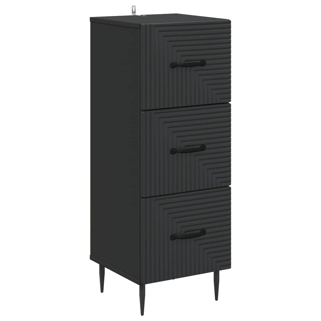 Mobile con Cassetti Nero 33 x 34,5 x 89,5 cm