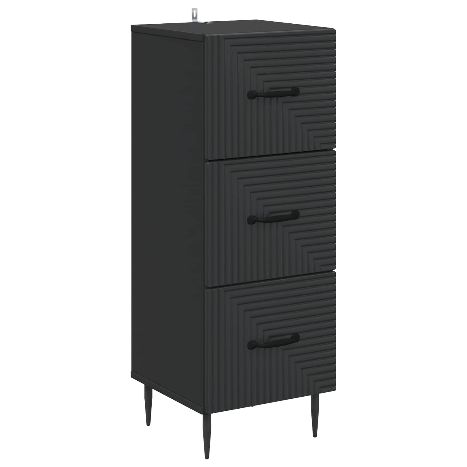 Mobile con Cassetti Nero 33 x 34,5 x 89,5 cm